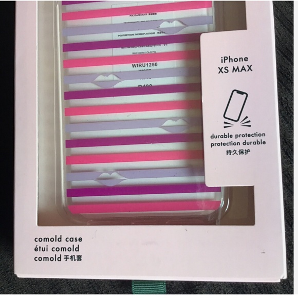 NEW Kate Spade New York Lips with Stripe Phone Case Pink Clear iPhone XS MAX - Picture 2 of 5